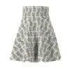 Blue Floral A-Line Skater Woman Skirt