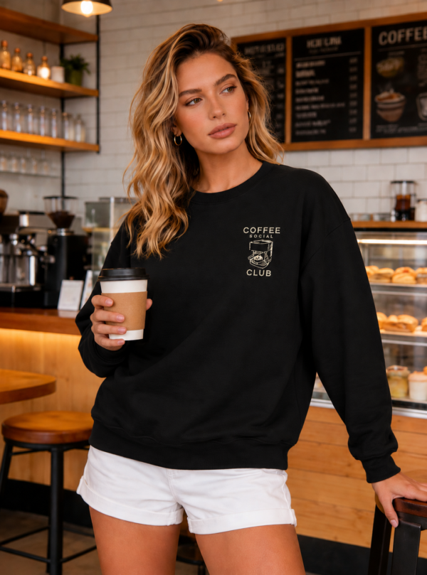 Coffee Social Club Embroidered Sweatshirt