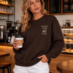 Coffee Social Club Embroidered Sweatshirt