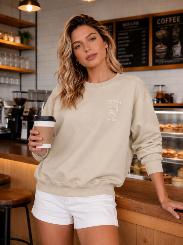 Coffee Social Club Embroidered Sweatshirt