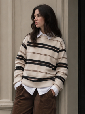 Vintage Striped Sweatshirt Women