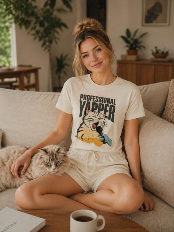 Professional Yapper Cat Graphic T-Shirt