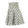 Blue Floral A-Line Skater Woman Skirt