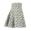 Blue Floral A-Line Skater Woman Skirt