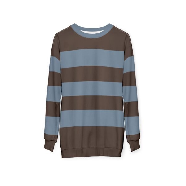 Vintage Brown & Blue Striped women's Sweatshirt