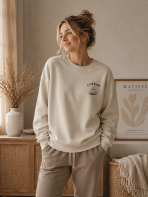 Cool Woman Sweatshirt The Slow Brew Club(1) Slow Brew Club Embroidered Sweatshirt