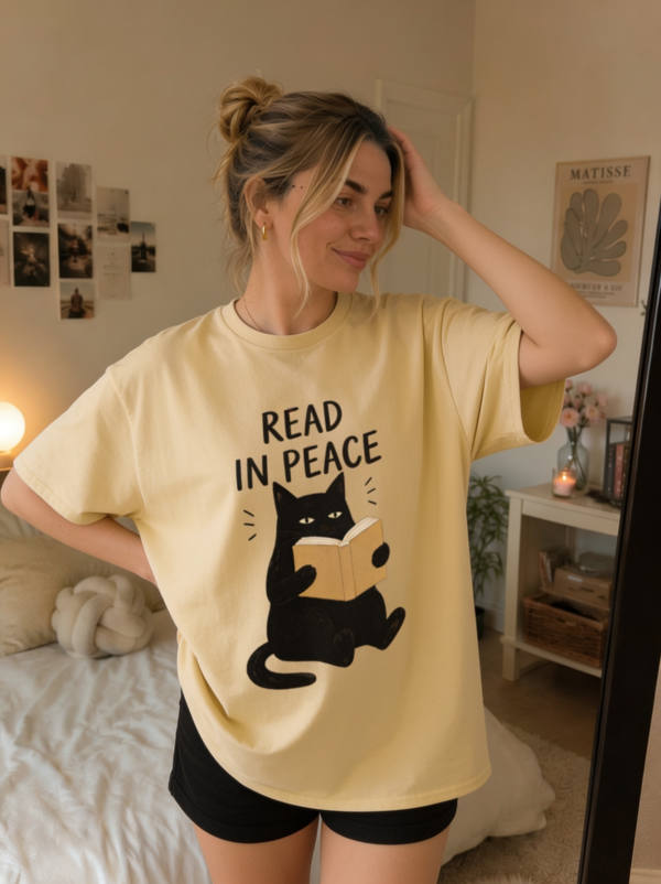 Read In Peace Cat T-Shirt