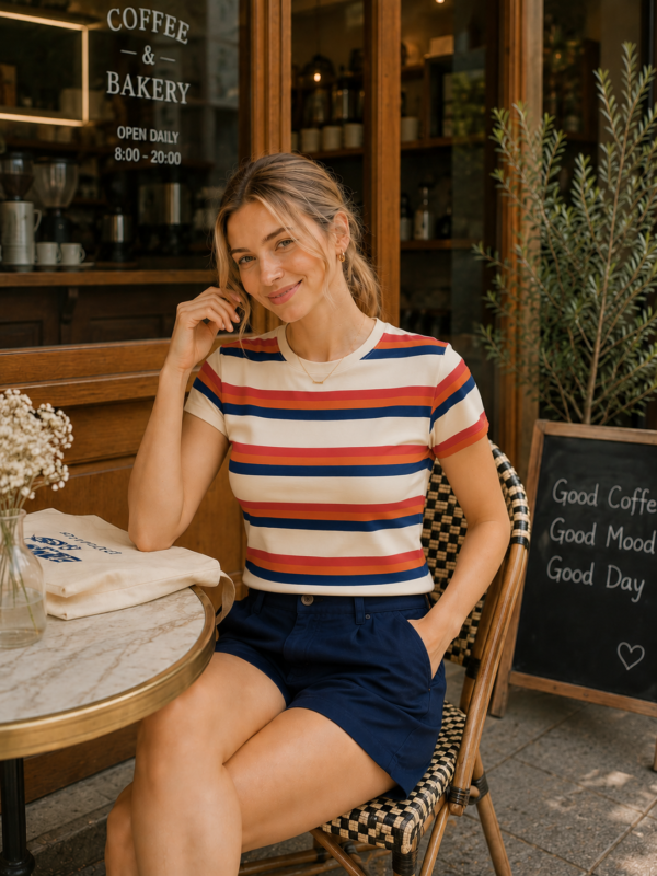 Retro Striped Women's T-Shirt
