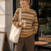 Vintage Striped Sweatshirt Women