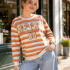 Retro 80 Striped Sweatshirt