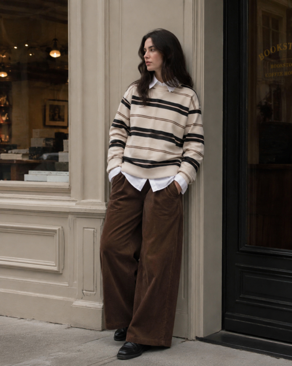 Vintage Striped Sweatshirt Women