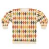 Retro Diamond Pattern Sweatshirt
