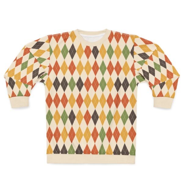 Retro Diamond Pattern Sweatshirt