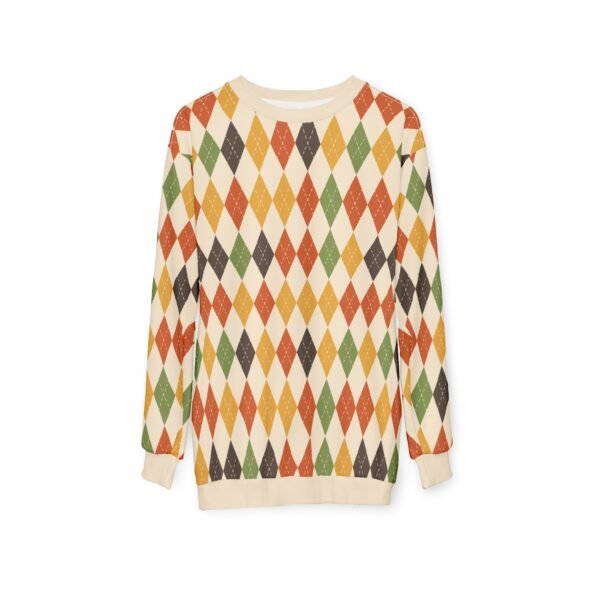 Retro Diamond Pattern Sweatshirt