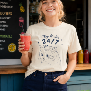My Brain 24/7 Cat T-Shirt