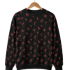 Black Floral Crewneck Sweatshirt