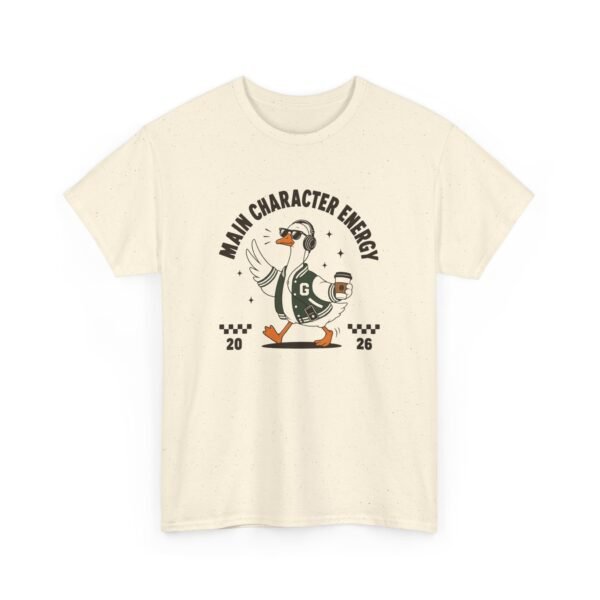 Vintage Goose Graphic T-Shirt | Main Character Energy Coffee Lover Tee | Cute Aesthetic Gift Funny Main Character Energy Goose Shirt