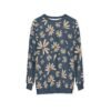 Blue Floral Sweatshirt Women