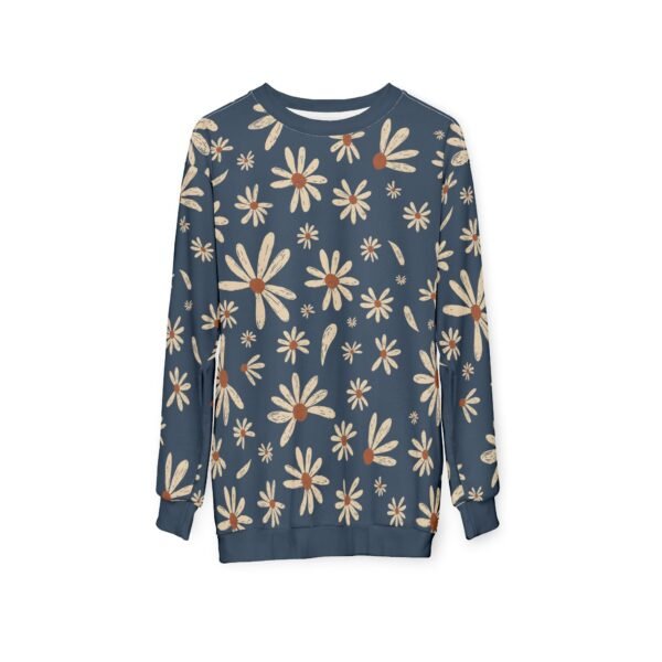 Blue Floral Sweatshirt Women