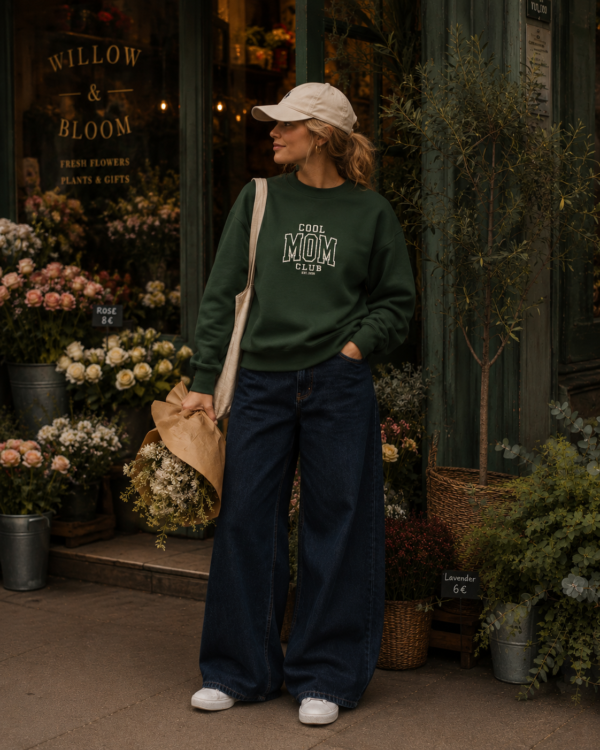 Cool Mom Club Embroidered Sweatshirt