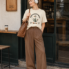 Cute Goose Coffee Graphic Shirt | Main Character Energy Vintage T-Shirt | Funny Casual Unisex Tee Funny Main Character Energy Goose Shirt
