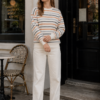 Retro Orange Stripe Sweatshirt