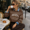 Local Coffee Society Striped Sweatshirt