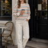 Retro Orange Stripe Sweatshirt